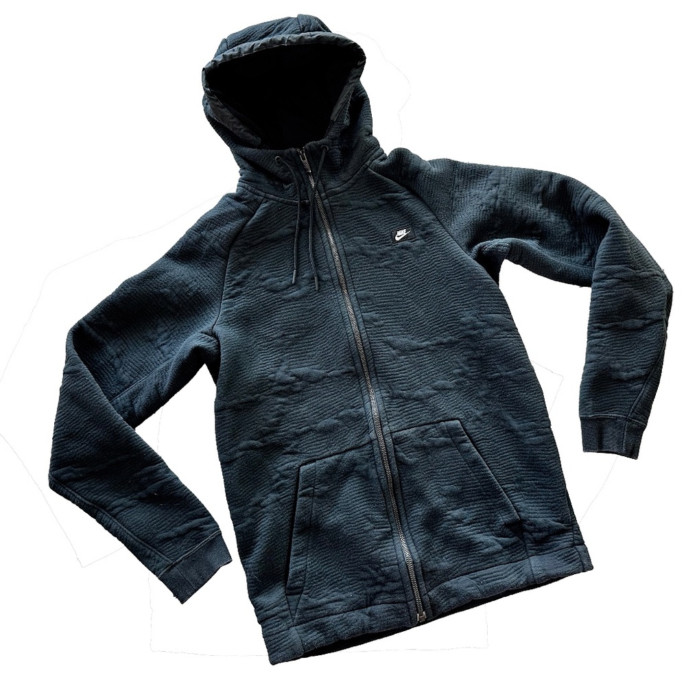 Nike Full Zip Hoodie – Textured Fleece – Unisex Authentic Nike full zip hoodie i